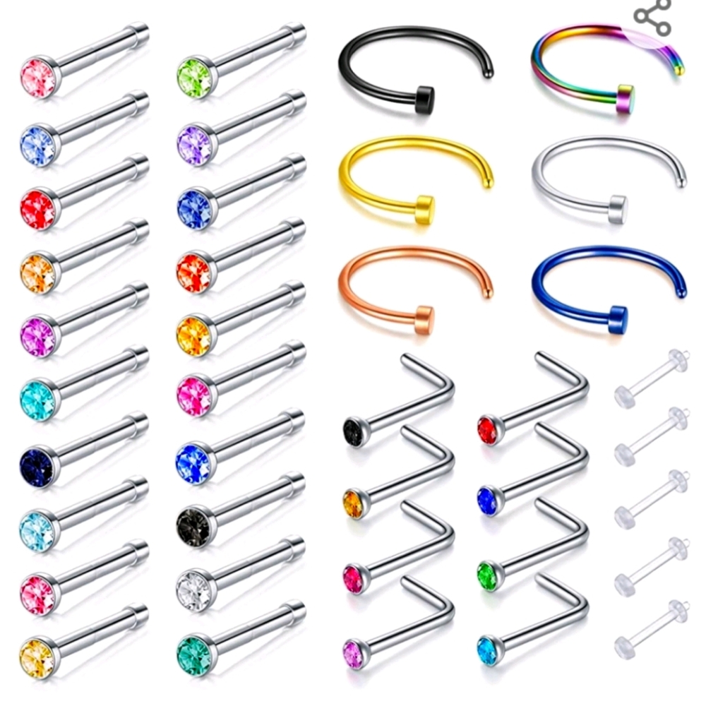22g nose ring set